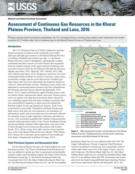 Assessment of Continuous Gas Resources in the Khorat Plateau Province, Thailand and Laos, 2016