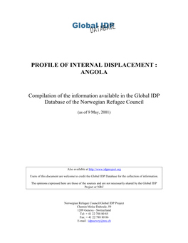 Profile of Internal Displacement : Angola