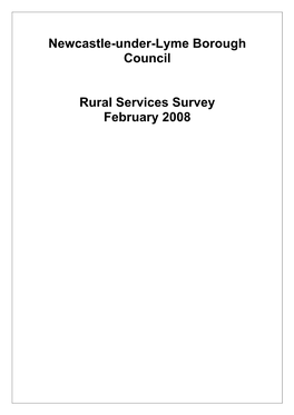 Newcastle-Under-Lyme Borough Council Rural