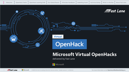 Microsoft Virtual Openhacks Delivered by Fast Lane