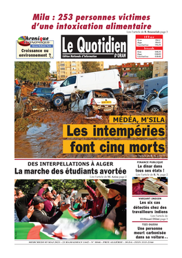 La Marche Des Étudiants Avortée Lire L'article De R