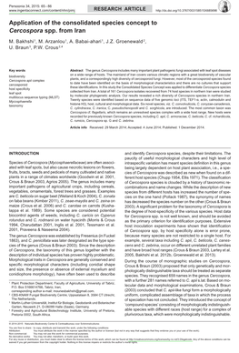 &lt;I&gt;Cercospora&lt;/I&gt; Spp. from Iran