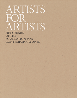 Fifty Years of the Foundation for Contemporary Arts