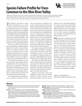 Species Failure Profile for Trees Common to the Ohio River Valley