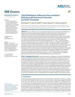 Tidal Modulation of Buoyant Flow and Basal Melt Beneath Petermann