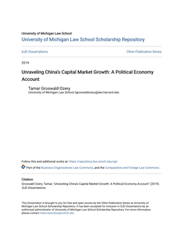 Unraveling China's Capital Market Growth: a Political Economy Account