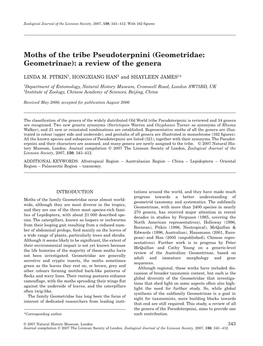 Geometridae: Geometrinae): a Review of the Genera