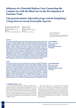 Influence of a Potential Railway Line Connecting the Caspian Sea With