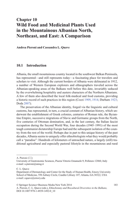 Wild Food and Medicinal Plants Used in the Mountainous Albanian North, Northeast, and East: a Comparison