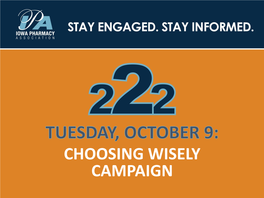 Choosing Wisely Campaign Welcome