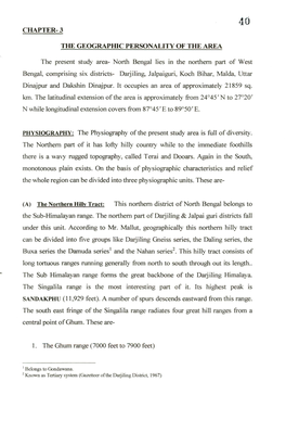 North Bengal Lies in the Northern Part of West Bengal, Comprising Six Districts- Darjiling, Jalpaiguri, Koch Bihar, Maida, Uttar Dinajpur and Dakshin Dinajpur