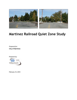 Martinez Railroad Quiet Zone Study