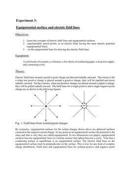 Equipotential Surface and Electric Field Lines