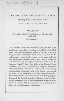 Maryland Historical Magazine, 1935, Volume 30, Issue No. 3