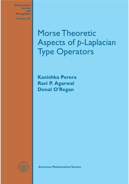 Morse Theoretic Aspects of P-Laplacian Type Operators