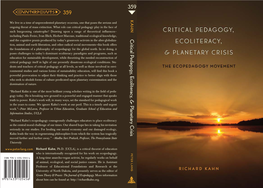 Critical P Edagogy, Ecoliteracy, & Planetary Crisis 359
