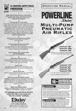 Multi-Pump Pneumatic Air Rifles