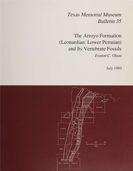 The Arroyo Formation (Leonardian: Lower Permian) and Its Vertebrate Fossils