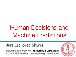 Human Decisions and Machine Predictions