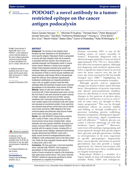 A Novel Antibody to a Tumor-Restricted Epitope on the Cancer Antigen