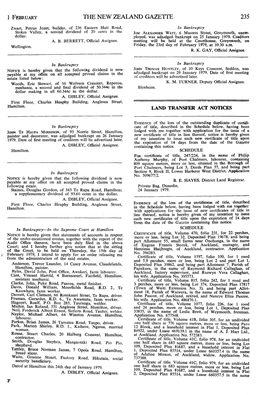 The New Zealand Gazette 235