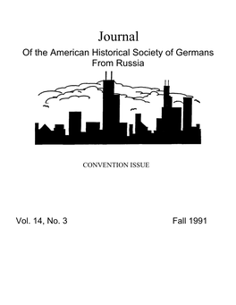 Journal of the American Historical Society of Germans from Russia