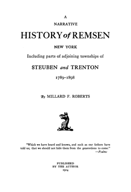 HISTORY of REMSEN