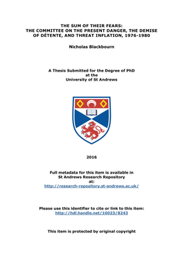 Nicholas Blackbourn Phd Thesis