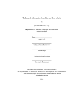 Duke University Dissertation Template