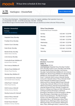 78 Bus Time Schedule & Line Route