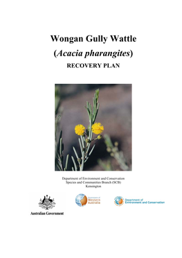 National Recovery Plan for the Wongan Gully Wattle (Acacia Pharangites)