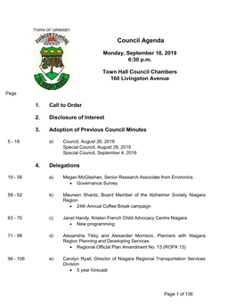 Council Agenda