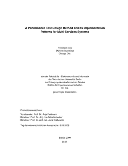 A Performance Test Design Method and Its Implementation Patterns for Multi-Services Systems