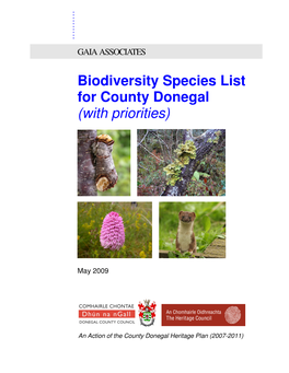 Biodiversity Species List for County Donegal (With Priorities)