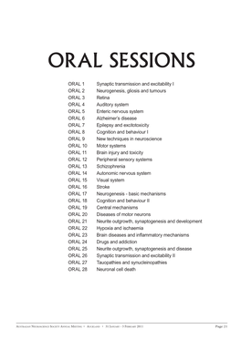 Oral Abstracts