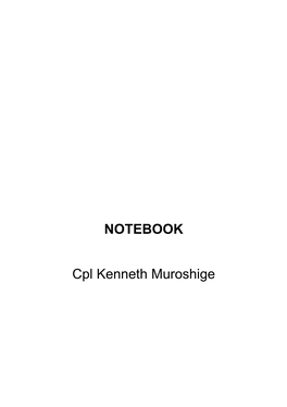 Read Transcript of Kenneth Muroshige's Diary