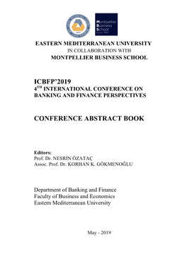 Icbfp'2019 Conference Abstract Book