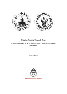 Shaping Society Through Text: a Contextual Analysis of ‘’Prior Geoffrey of the Temple, on the Books of Maccabees’’