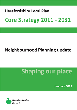 Herefordshire Local Plan Core Strategy 2011 - 2031