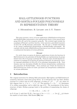 Hall-Littlewood Functions and Kostka-Foulkes Polynomials in Representation Theory