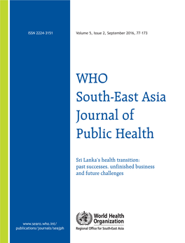 WHO South-East Asia Journal of Public Health