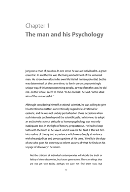 Chapter 1 the Man and His Psychology
