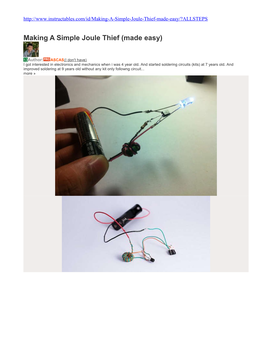 Making a Simple Joule Thief (Made Easy)