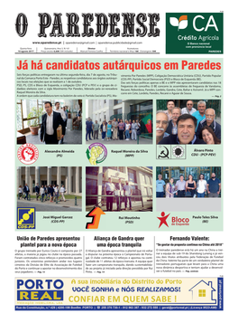 Já Há Candidatos Autárquicos Em Paredes