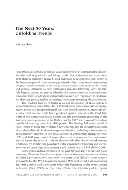 Unfolding Trends