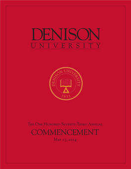 2014 Commencement Program