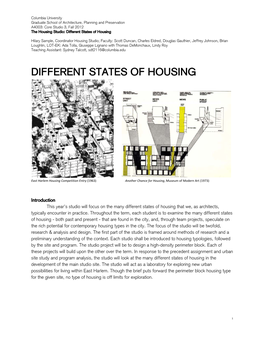 Different States of Housing