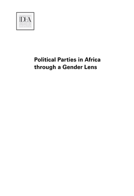 Political Parties in Africa Through a Gender Lens International IDEA