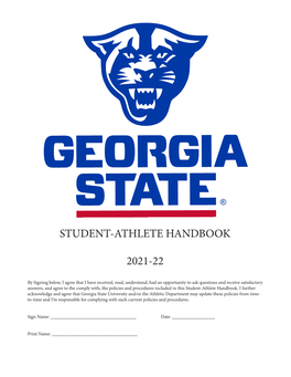 Student-Athlete Handbook 2020-21