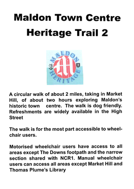 Maldon Town Centre's Heritage Trail 2